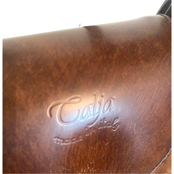 Vera Pelle Talja Leather Purse Embossed Floral Shoulder Bag Handmade - Picture 2 of 11